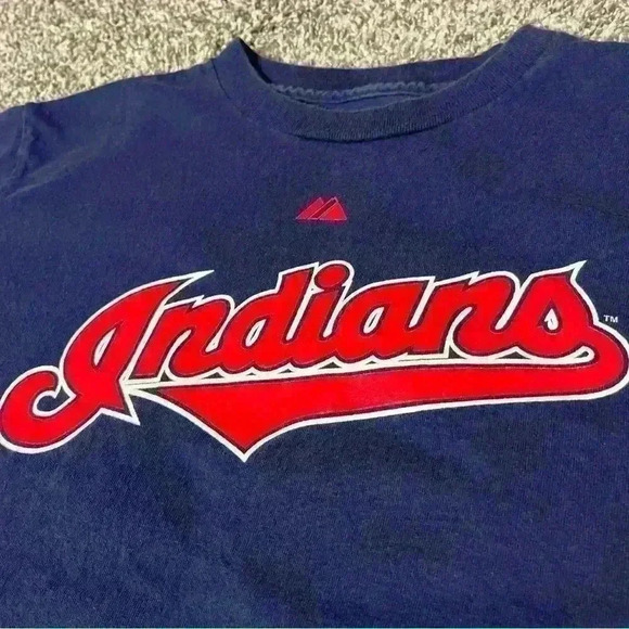 CLEVELAND INDIANS baseball Victor Martinez #41 youth Large T shirt  Jersey 2008 - Picture 2 of 10